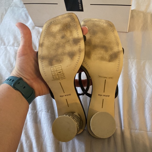 *Sold* Dolce vita Noles black and snake skin heels size 8.5 with box - Picture 13 of 16